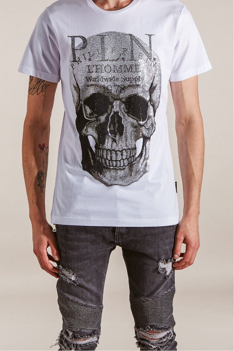 PHILIPP PLEIN
T-SHIRT ROUND NECK SS SKULL WITH CRYSTALS
