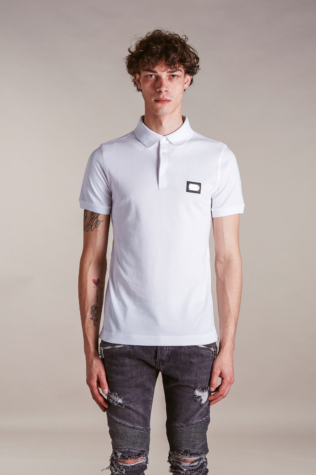 Dolce & Gabbana
logo-tag piqué polo shirt