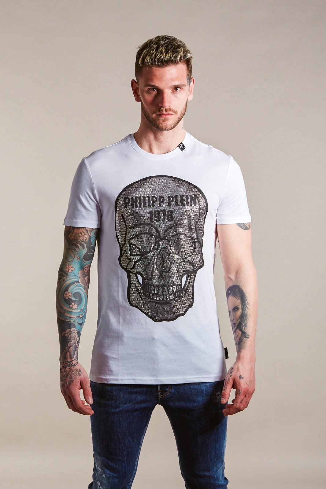 PHILIPP PLEIN
T-SHIRT ROUND NECK SS CRYSTAL SKULL