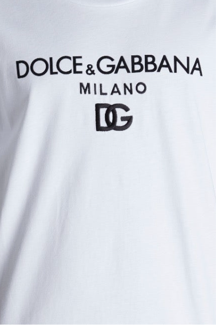 Dolce & Gabbana Logo Embroidered Crewneck T-Shirt