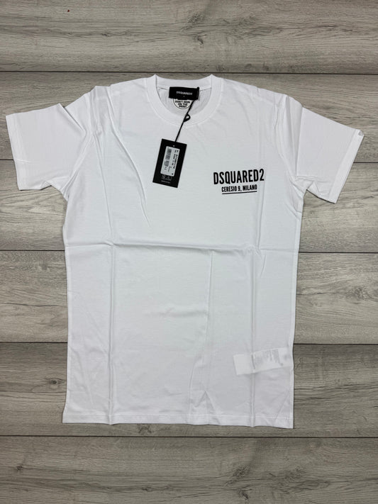 DSQUARED2 MINI LOGO CERESIO 9 T-SHIRT IN WHITE